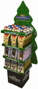 Custom Corrugated Floor Display: Ghirardelli Chocolate (Seasonal)